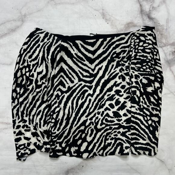 Coco Reed Contours Sarong Skirt Bikini Bottom Size XL Black Animal Print New - Picture 7 of 7